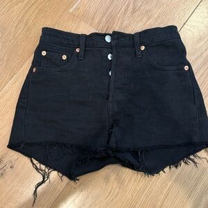 Levi’s black jean shorts
